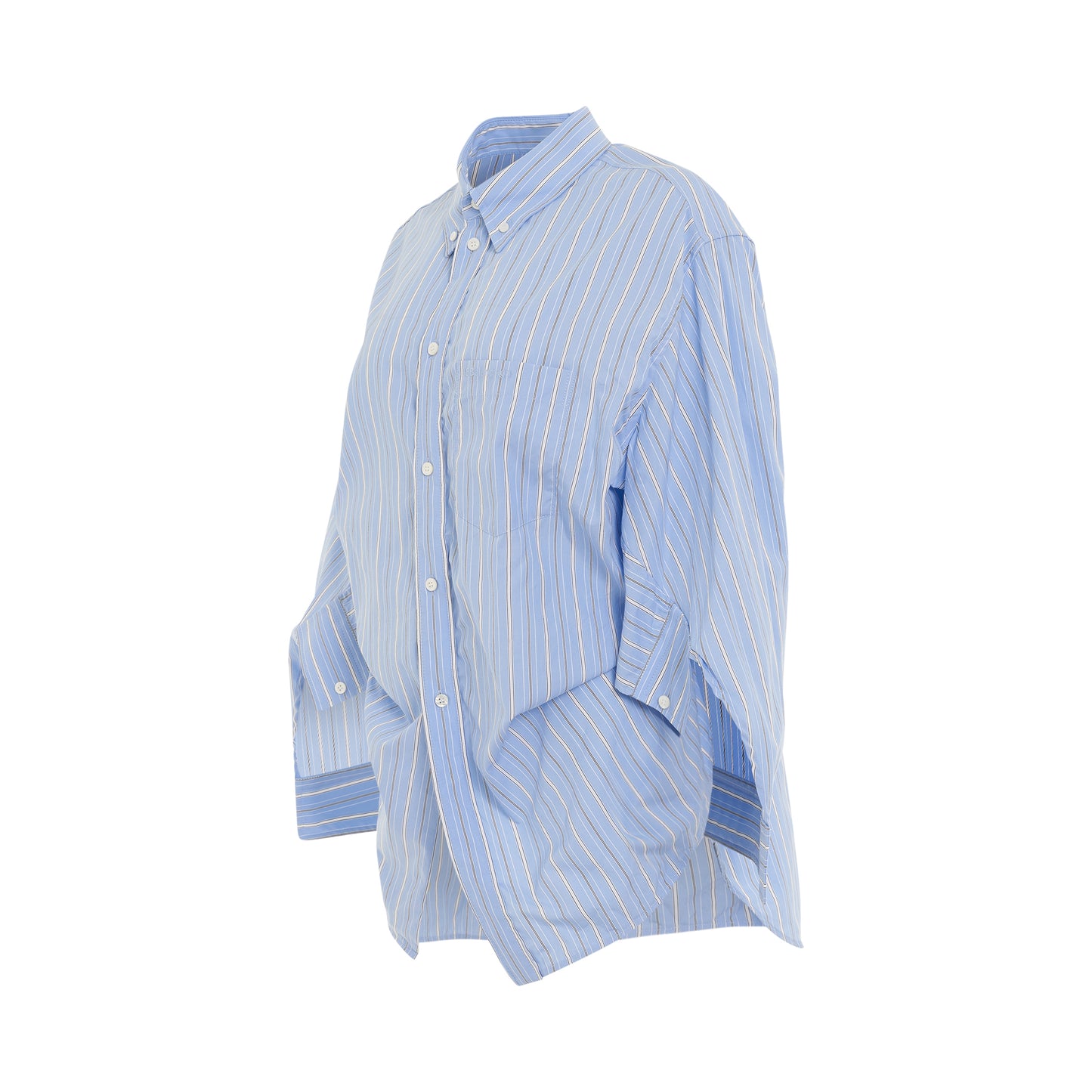 BB Corp Swing Twisted Shirt in Sky Blue/White