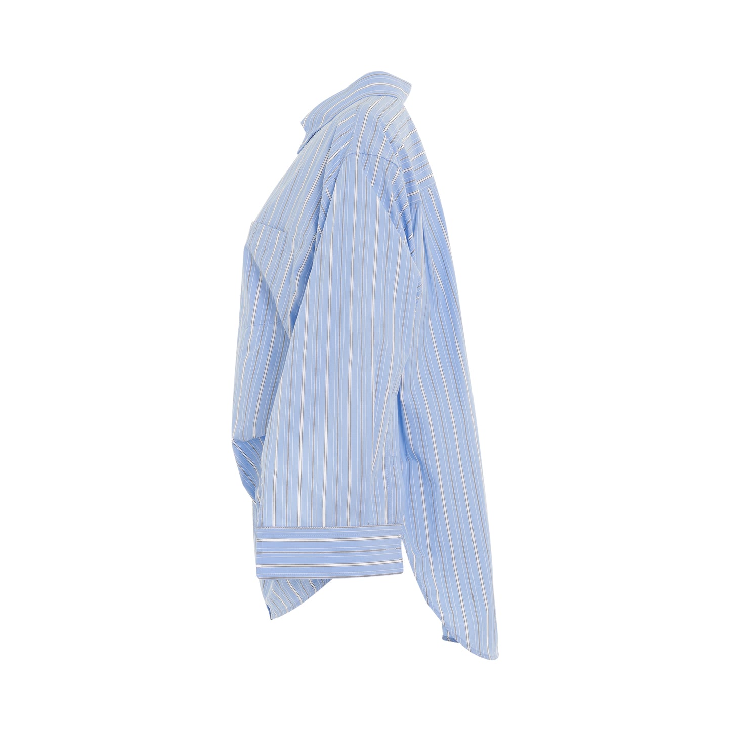 BB Corp Swing Twisted Shirt in Sky Blue/White