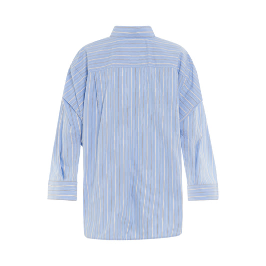 BB Corp Swing Twisted Shirt in Sky Blue/White