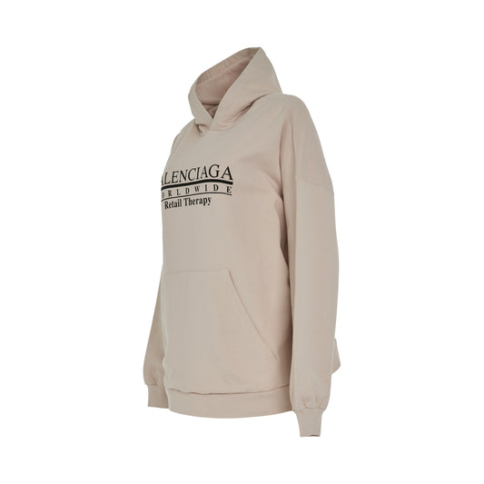 Retail Therapy Wide Fit Hoodie in Chalky/Black