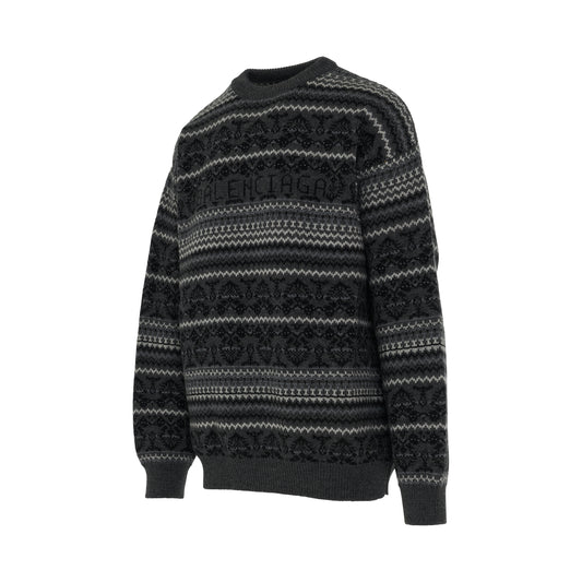 Fairisle Jacquard Knitwear in Grey