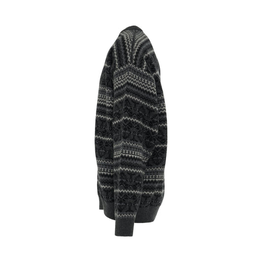 Fairisle Jacquard Knitwear in Grey