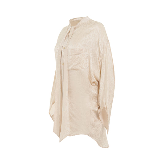 Twisted Swing Blouse in Dusty Ivory