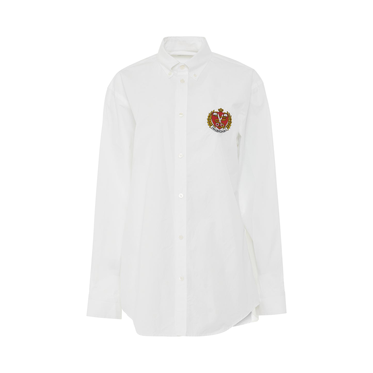 Emblem Large Fit Shirt in White