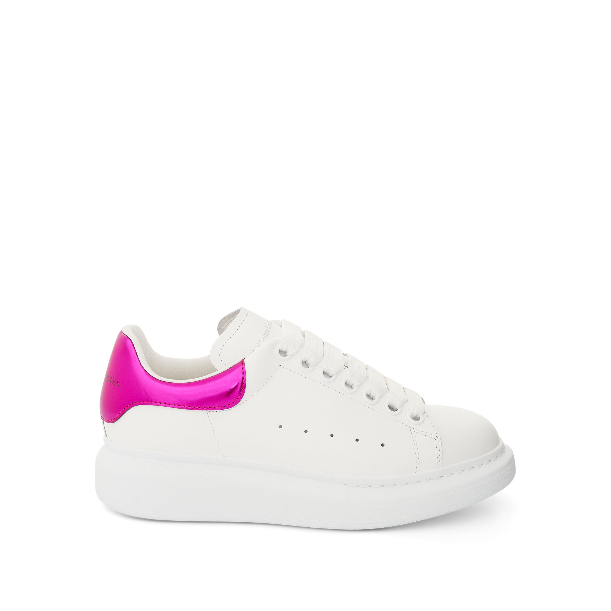 ALEXANDER McQUEEN Larry Oversized Heel Sneaker in White/Printers Pink ...