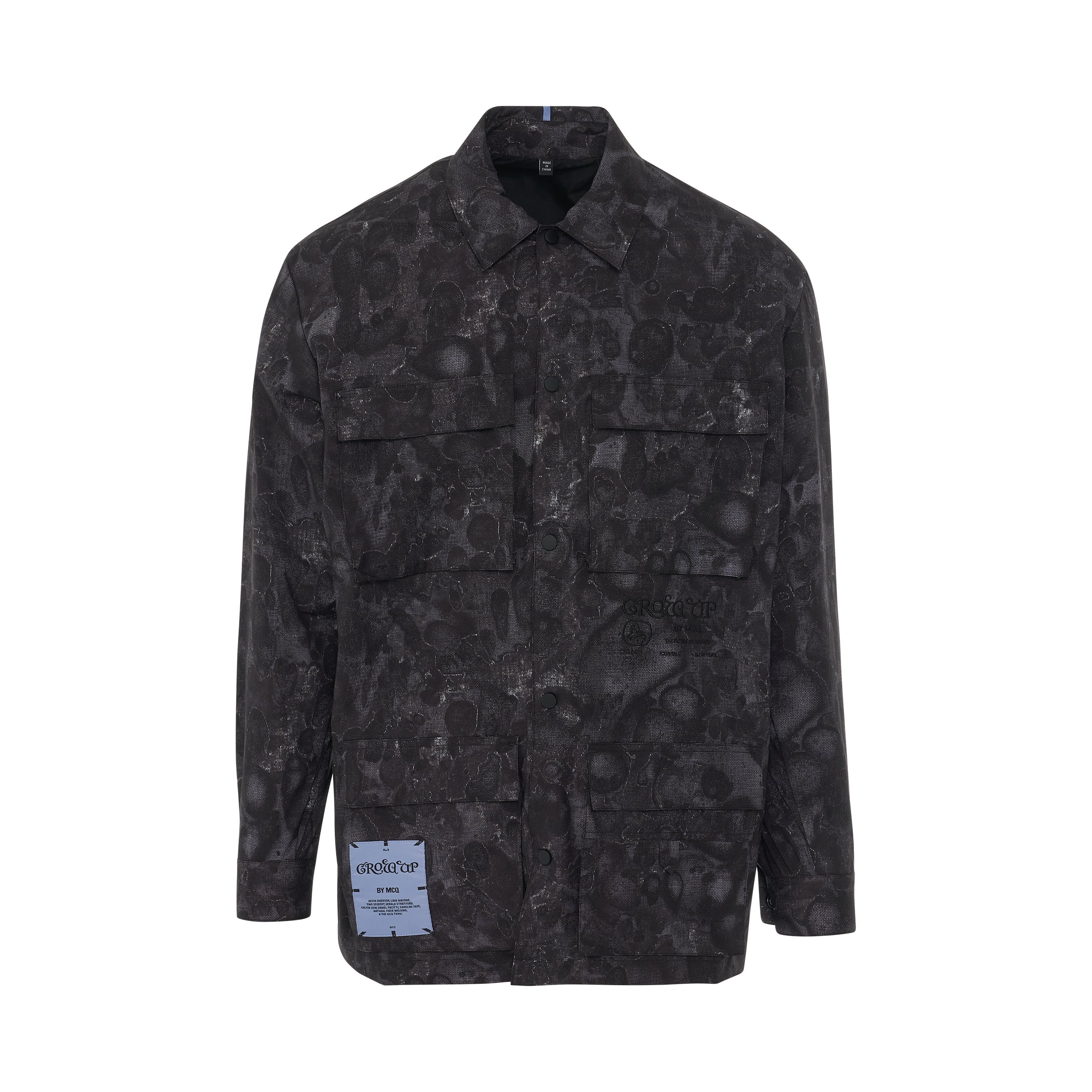 Nature Camo Ripstop Gyo Shirt in Black Mottle