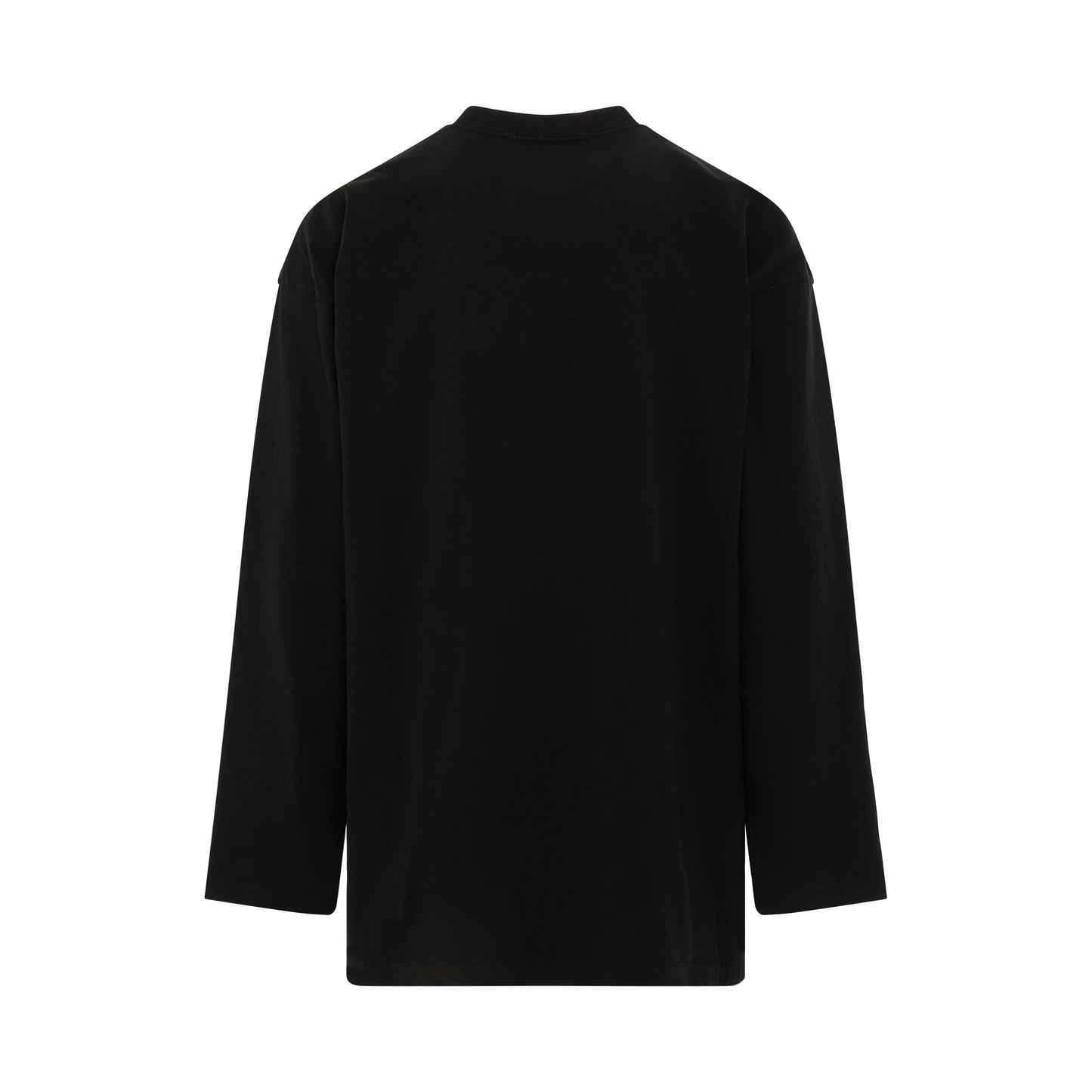 Long Sleeves Oversized T-Shirt in Black/White