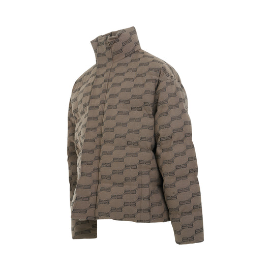 BB Monogram Puffer in Beige/Brown