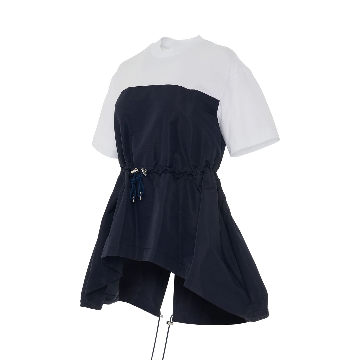 Hybrid Parka T-Shirt in White/Navy