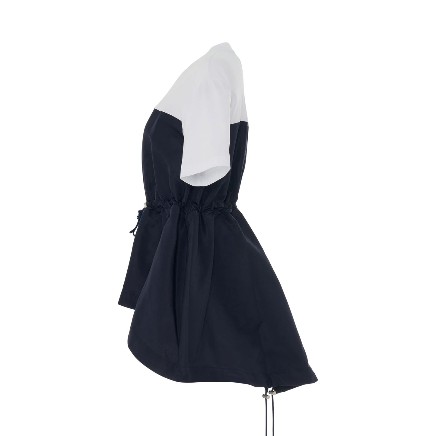 Hybrid Parka T-Shirt in White/Navy