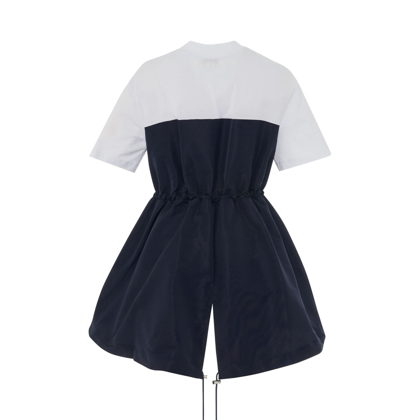 Hybrid Parka T-Shirt in White/Navy