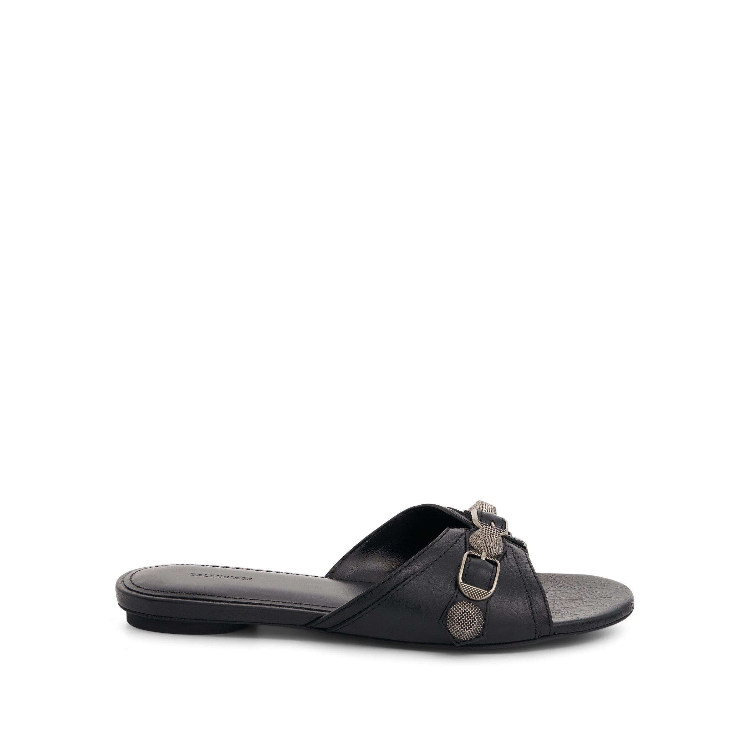 Cagole Sandal in Black/Silver