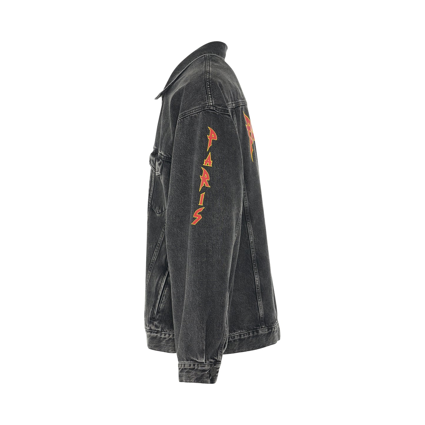 Organic Japanese Oversized Denim Jacket in Washed Black