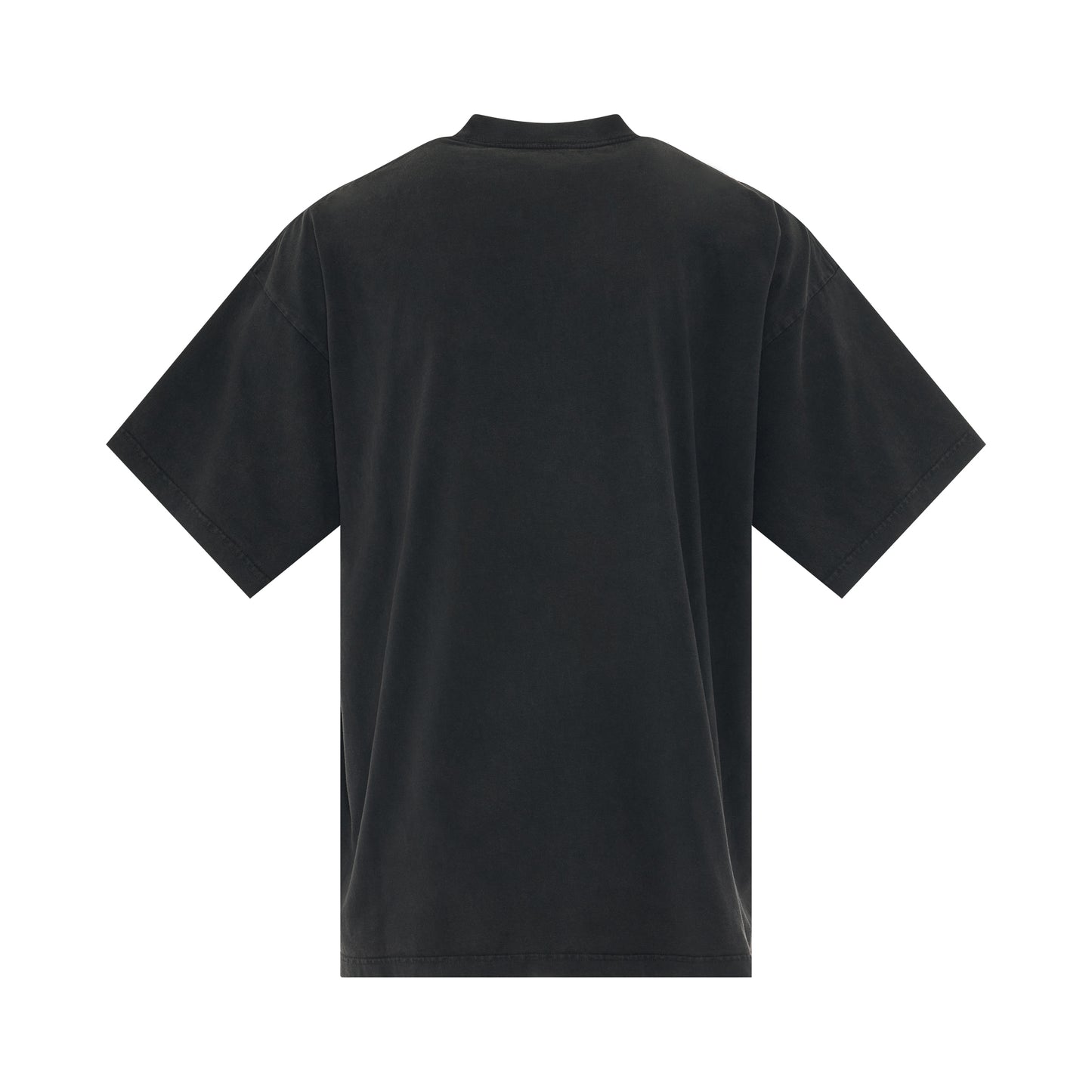 B Authentic Embroidered Vintage Jersey Oversized T-Shirt in Black