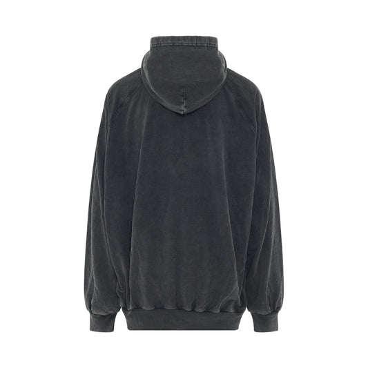 College 1917 Fleece Oversized Hoodie in Black