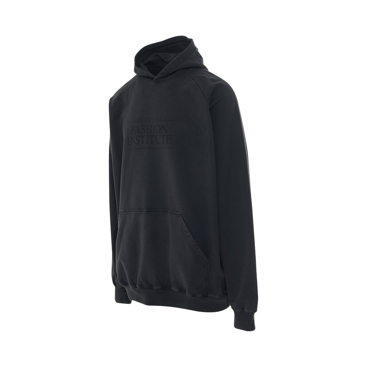 Fashion Institute Oversized Hoodie in Washed Black