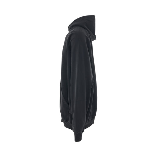 Fashion Institute Oversized Hoodie in Washed Black