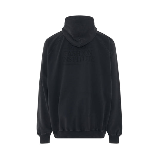 Fashion Institute Oversized Hoodie in Washed Black