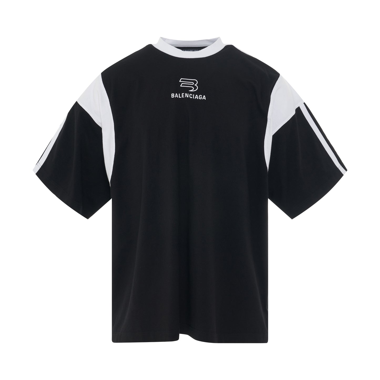 Logo Sporty Boxy T-Shirt in Black/White