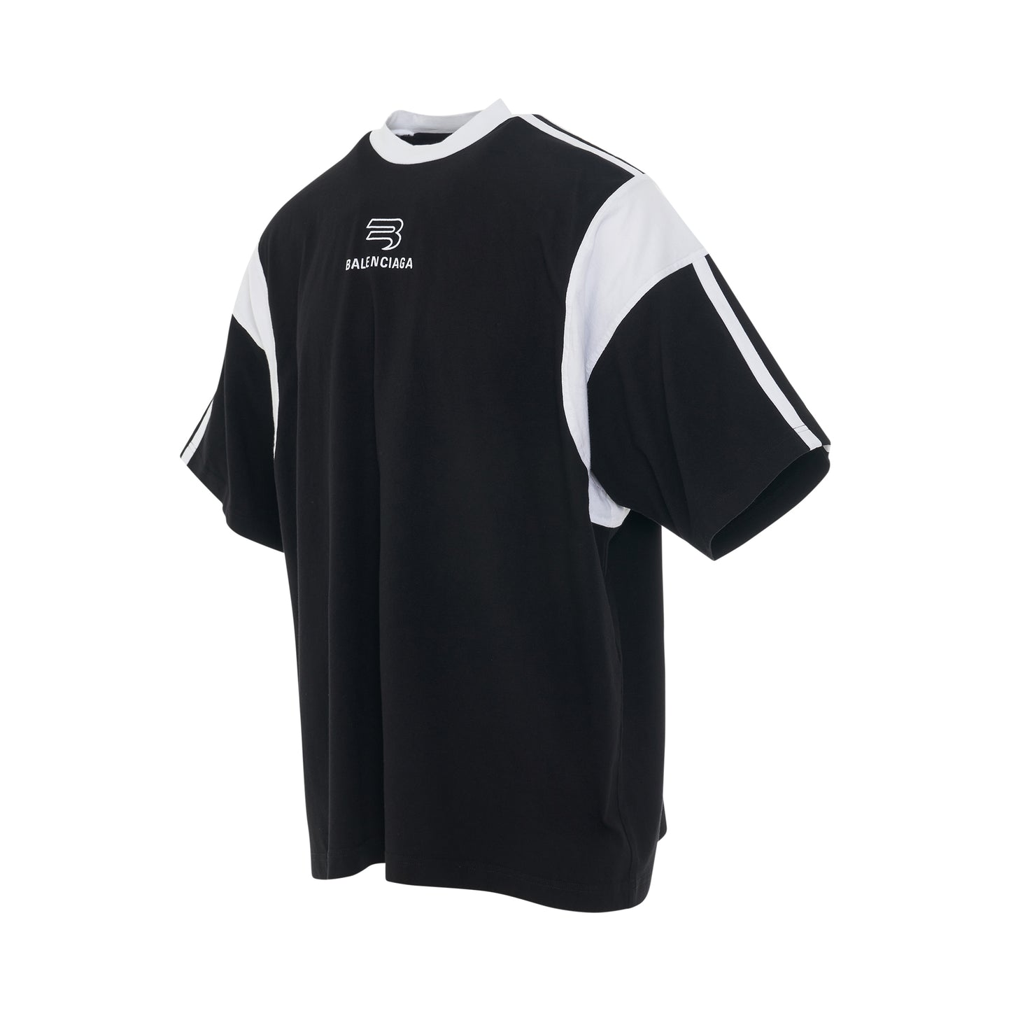 Logo Sporty Boxy T-Shirt in Black/White