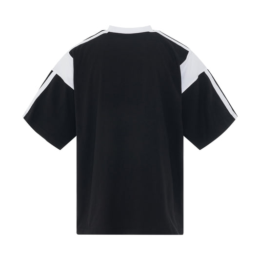 Logo Sporty Boxy T-Shirt in Black/White