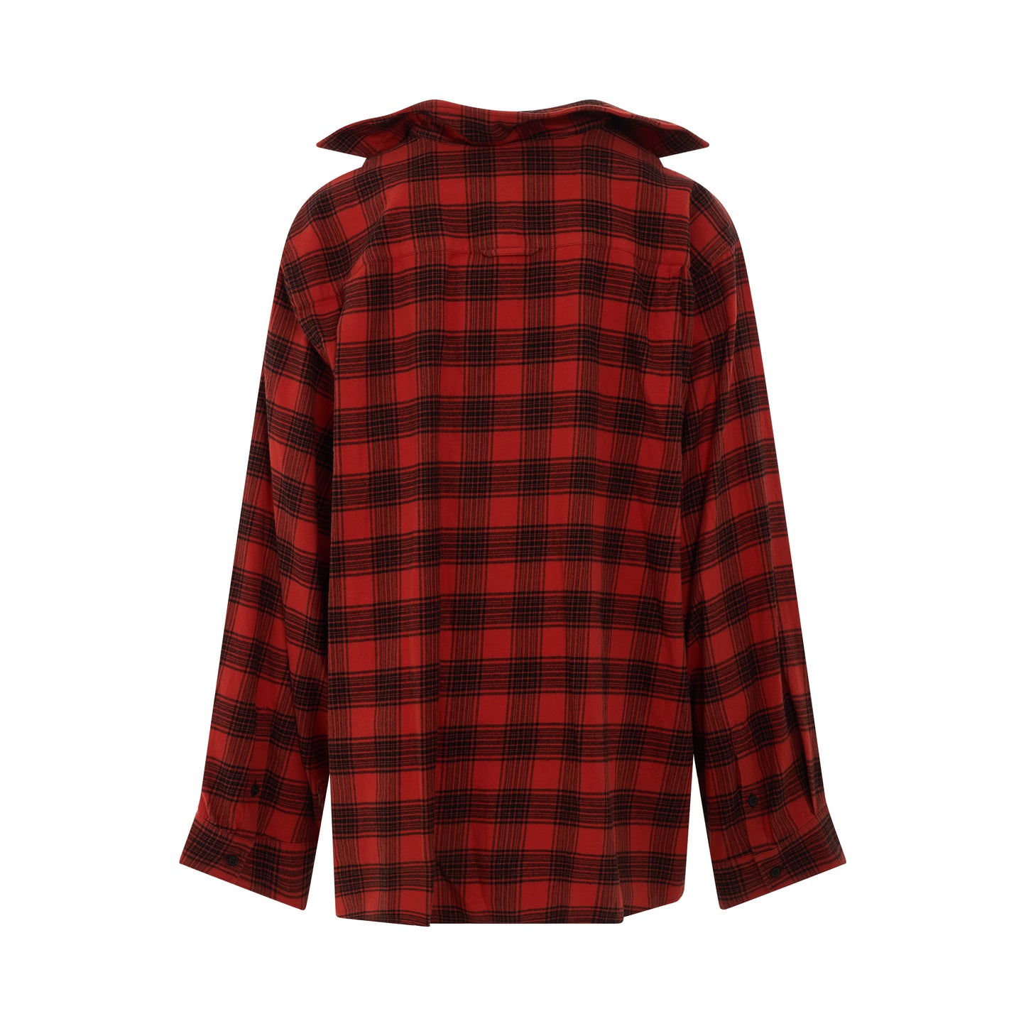 Trompe L'oeil Oversized Shirt in Red/Black