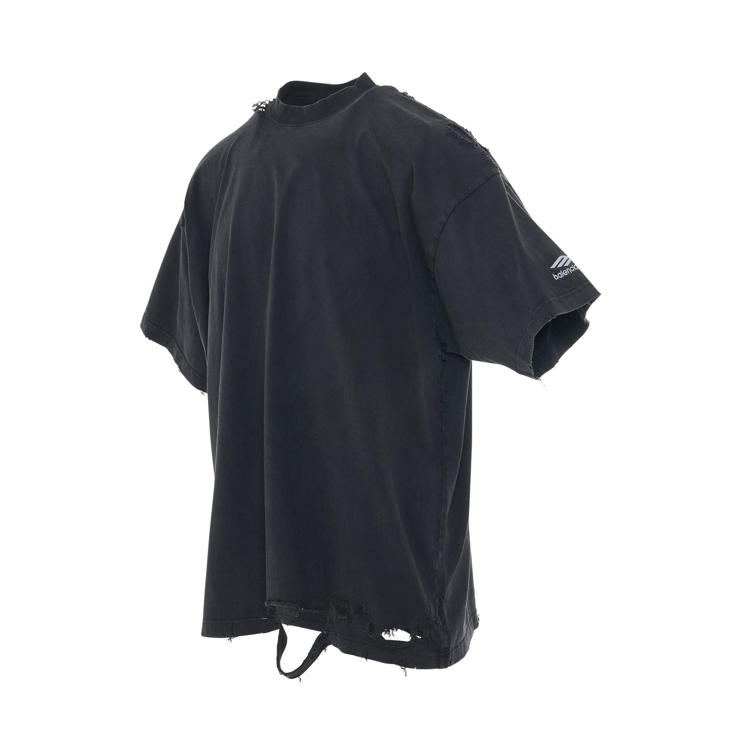 3B Sports Icon Repaired Oversized T-Shirt in Washed Black