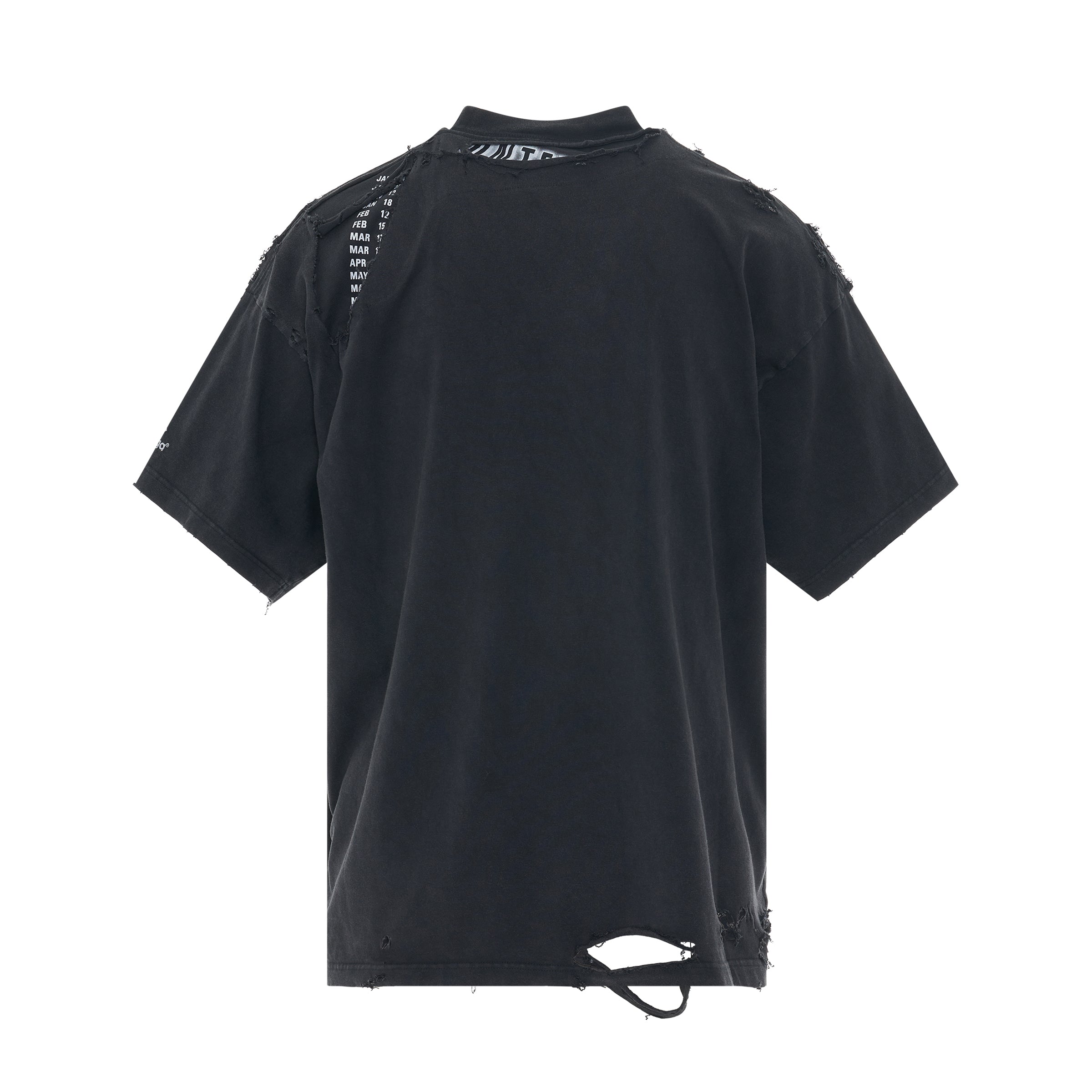 BALENCIAGA 3B Sports Icon Repaired Oversized T-Shirt in Washed ...