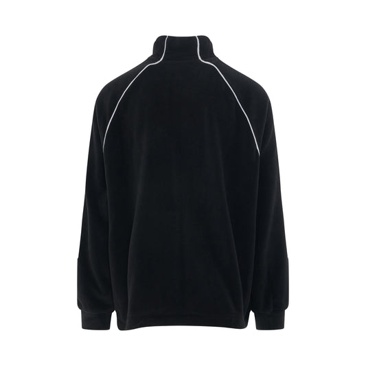 Logo Sport Fleece Sweater in Black/Grey