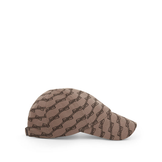 BB Monogram Cap in Beige/Brown