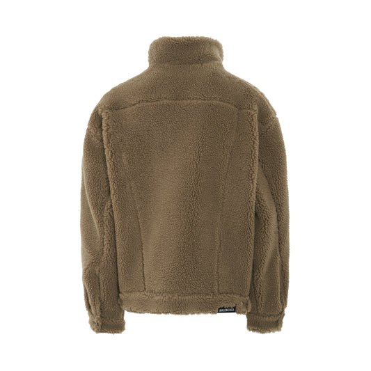 Fleece Oversized Jacket in Dune