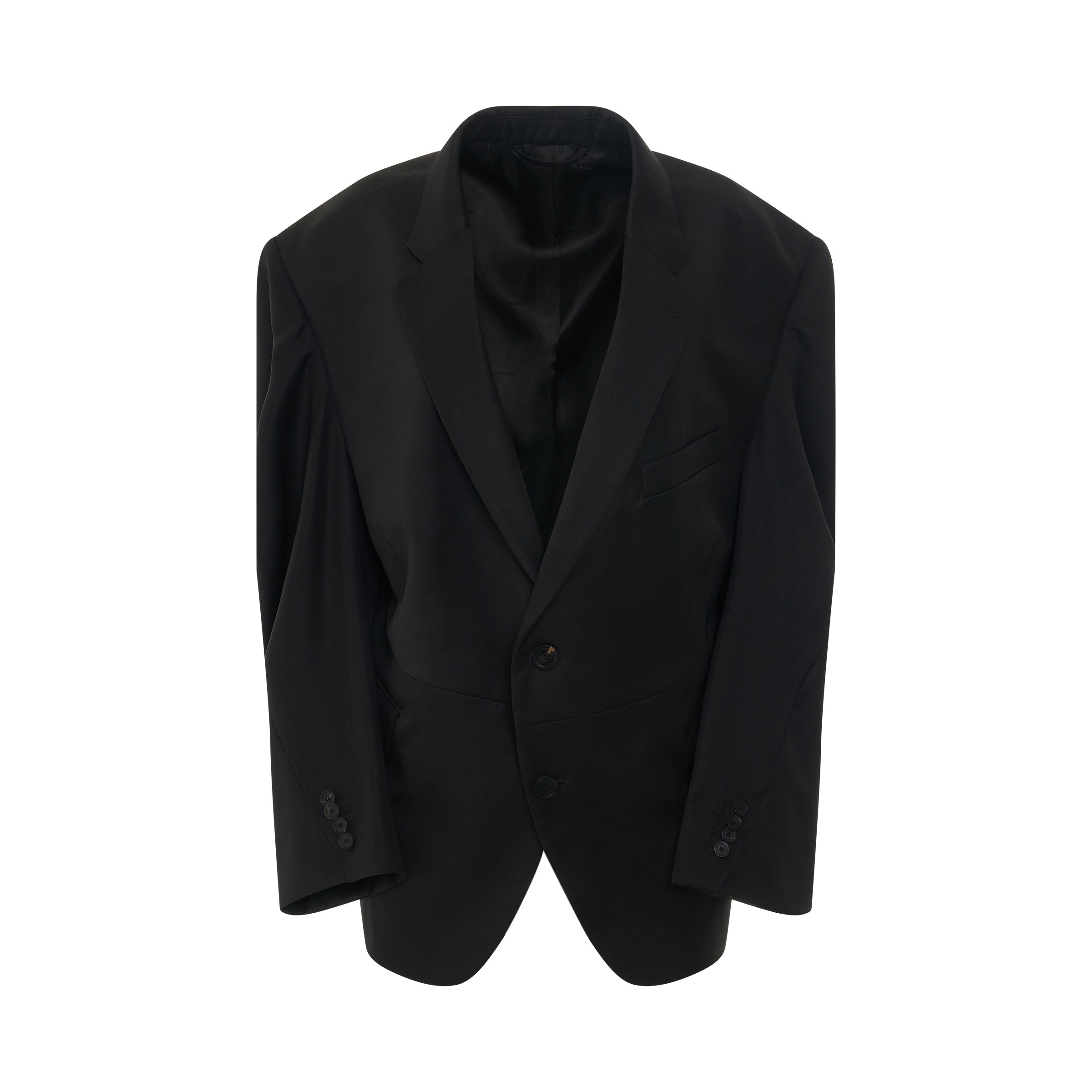 BALENCIAGA Twisted Sleeve Jacket in Black – MARAIS