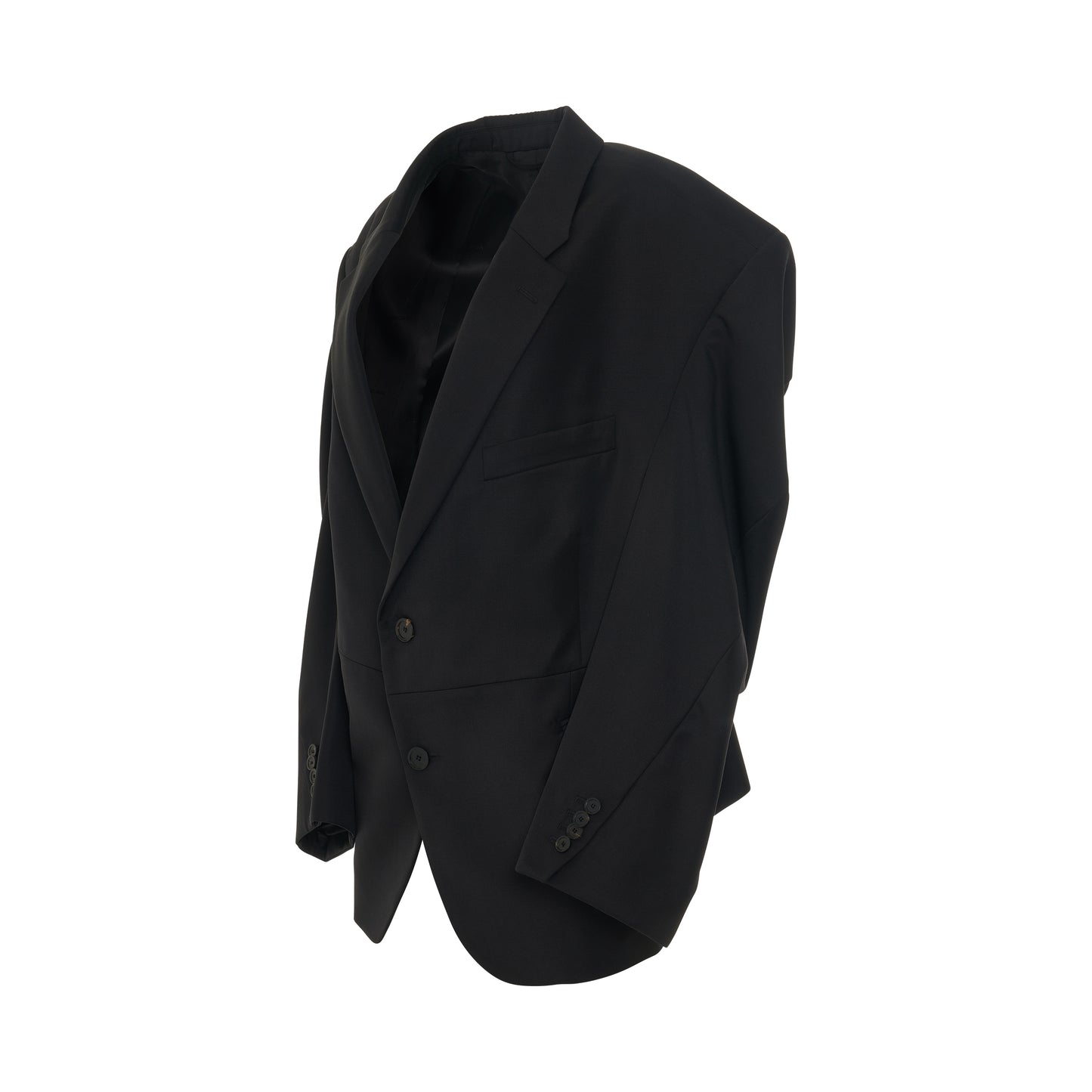 Twisted Sleeve Jacket in Black