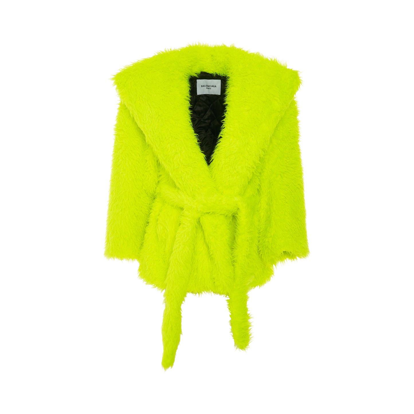 Teddy Sleeve Jacket in Fluo Yellow