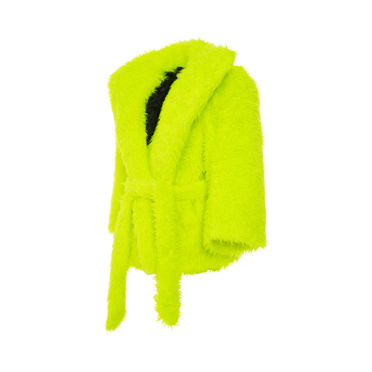 Teddy Sleeve Jacket in Fluo Yellow