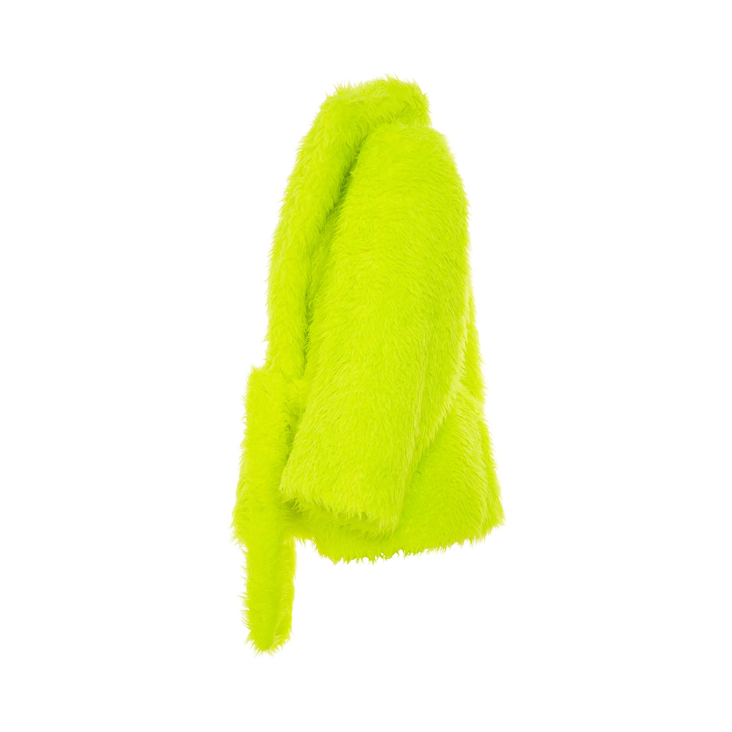 Teddy Sleeve Jacket in Fluo Yellow