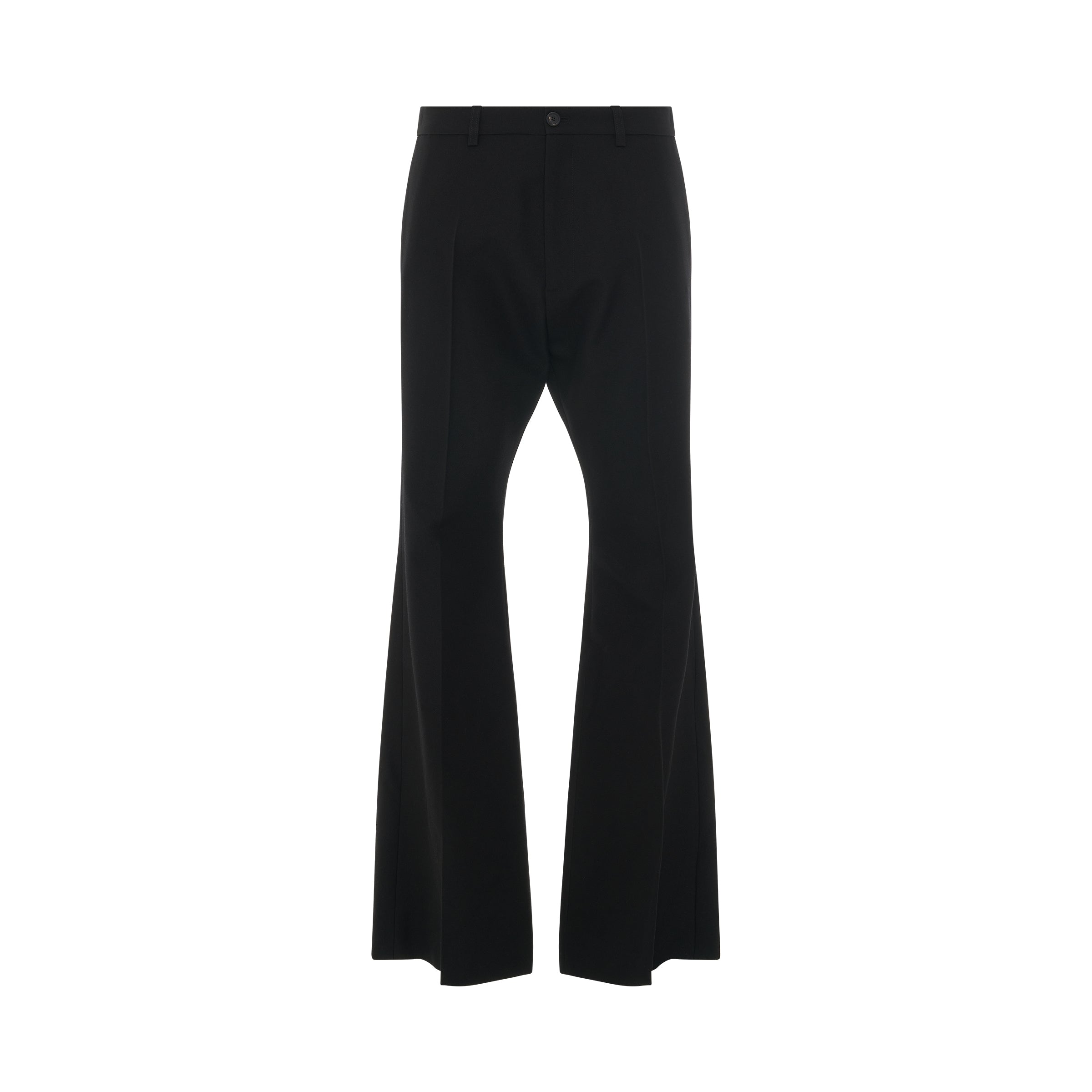 Tailored Flared Trousers in Black