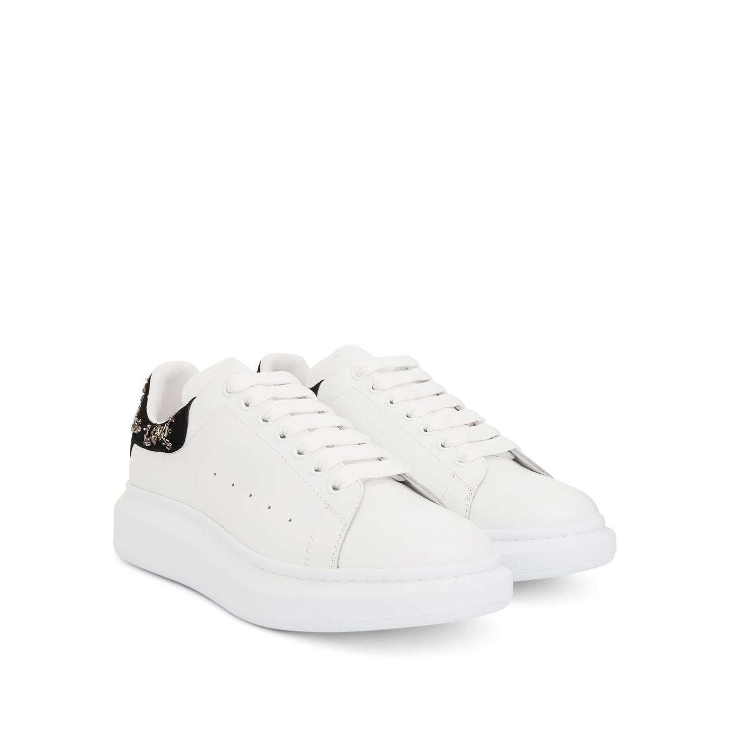Larry Oversized Sneakers with Embroidery in White/Black