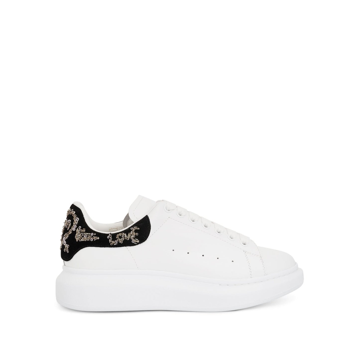 Larry Oversized Sneakers with Embroidery in White/Black