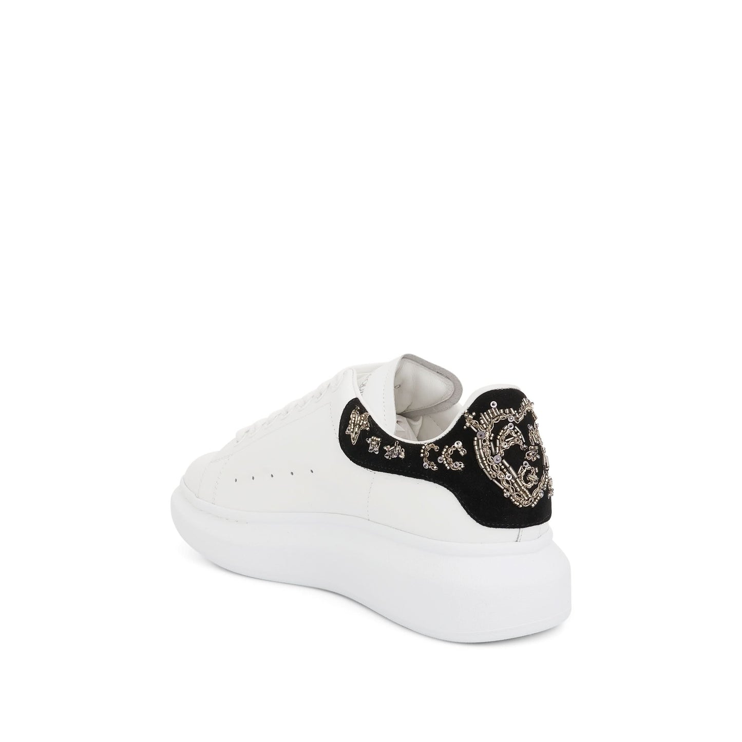 Larry Oversized Sneakers with Embroidery in White/Black