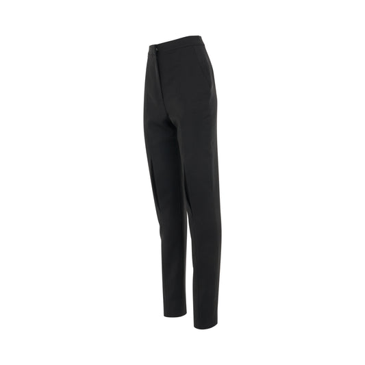 Slash Detail Cigarette Trousers in Black