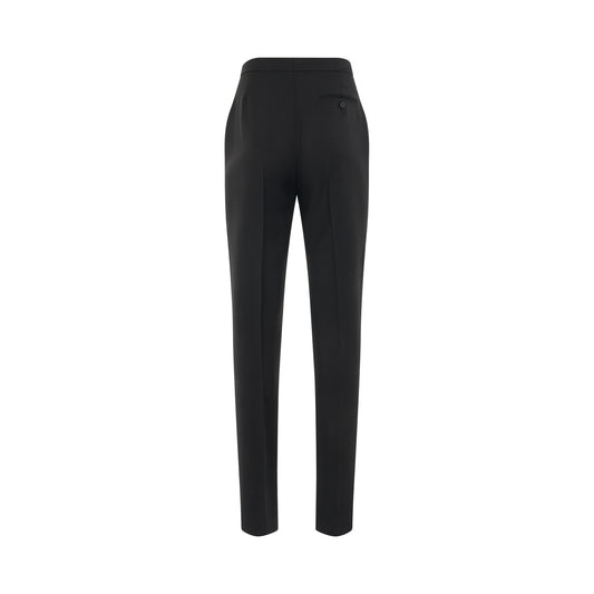 Slash Detail Cigarette Trousers in Black