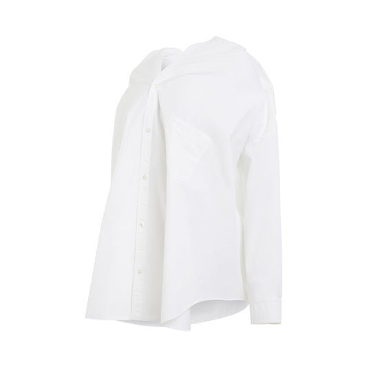 Knotted Vareuse Shirt in White