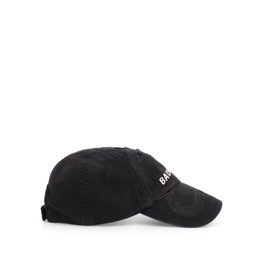 BB Laser Destroyed Cap in Black/White