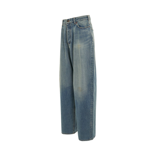 Large Baggy Jeans in True Blue