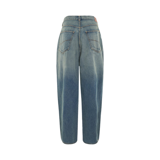 Large Baggy Jeans in True Blue