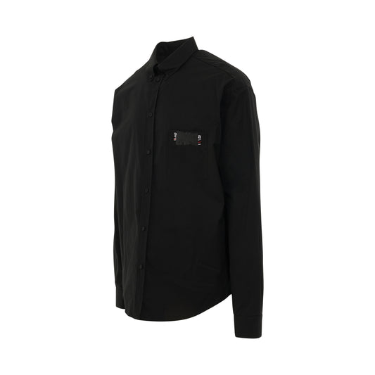 Long Sleeves Oversized Shirt in Black