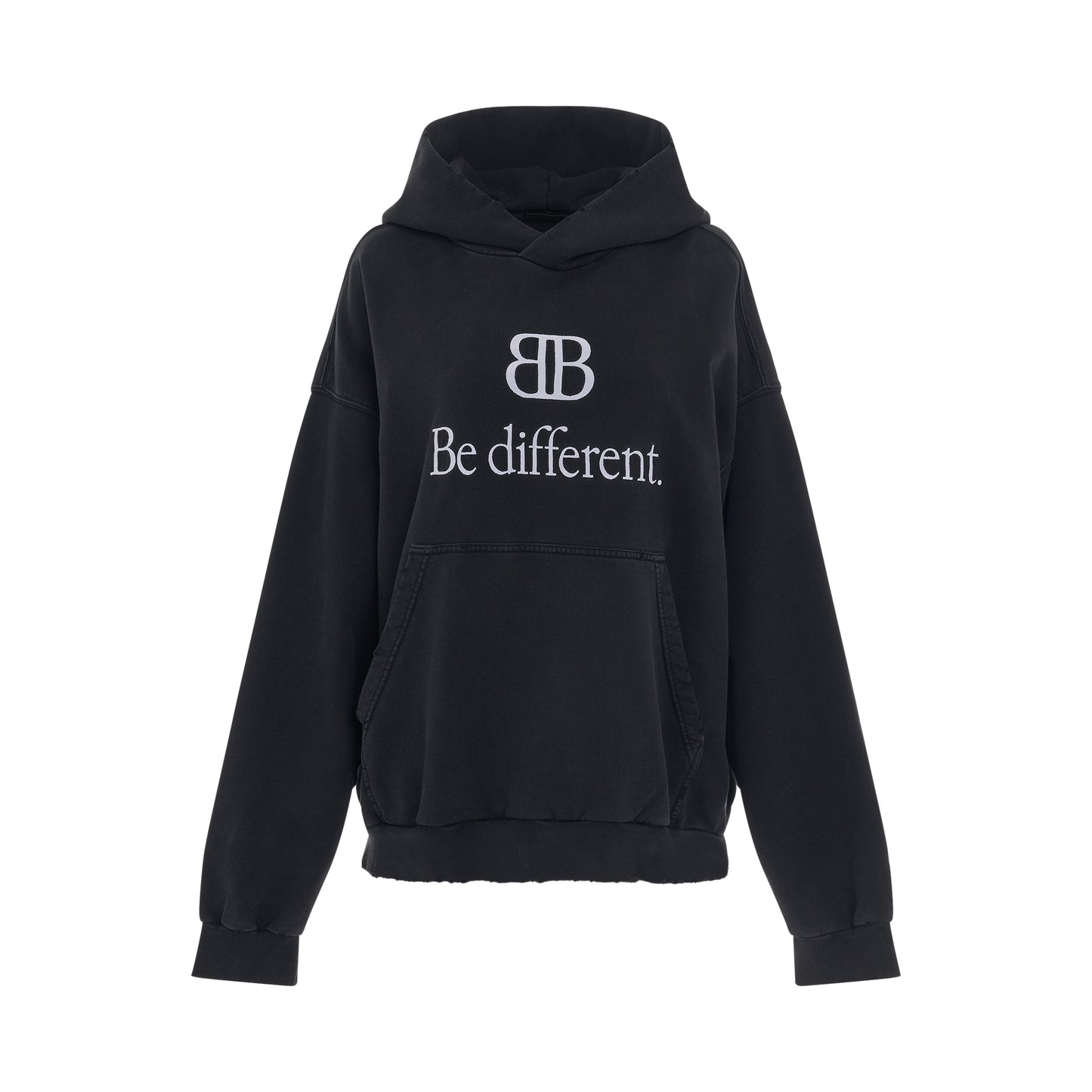 Be Different Medium Fit Hoodie in Black/White