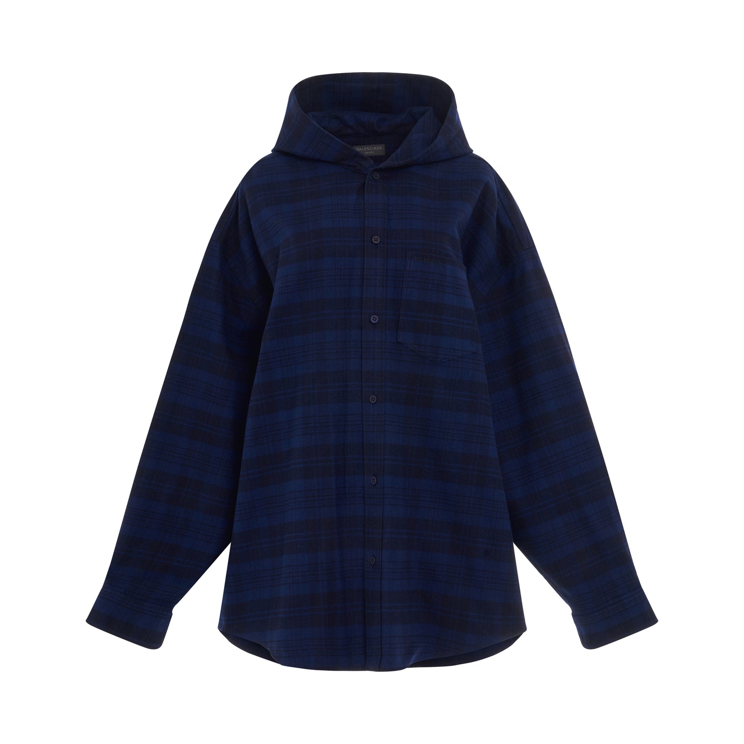 Hooded Shirt in Blue/Navy