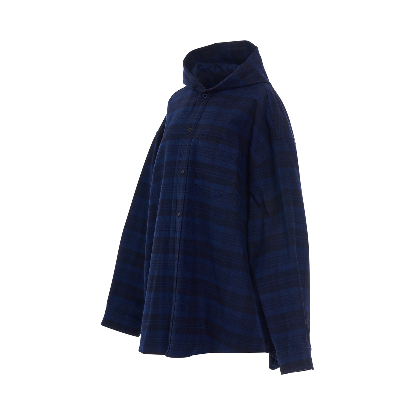 Hooded Shirt in Blue/Navy